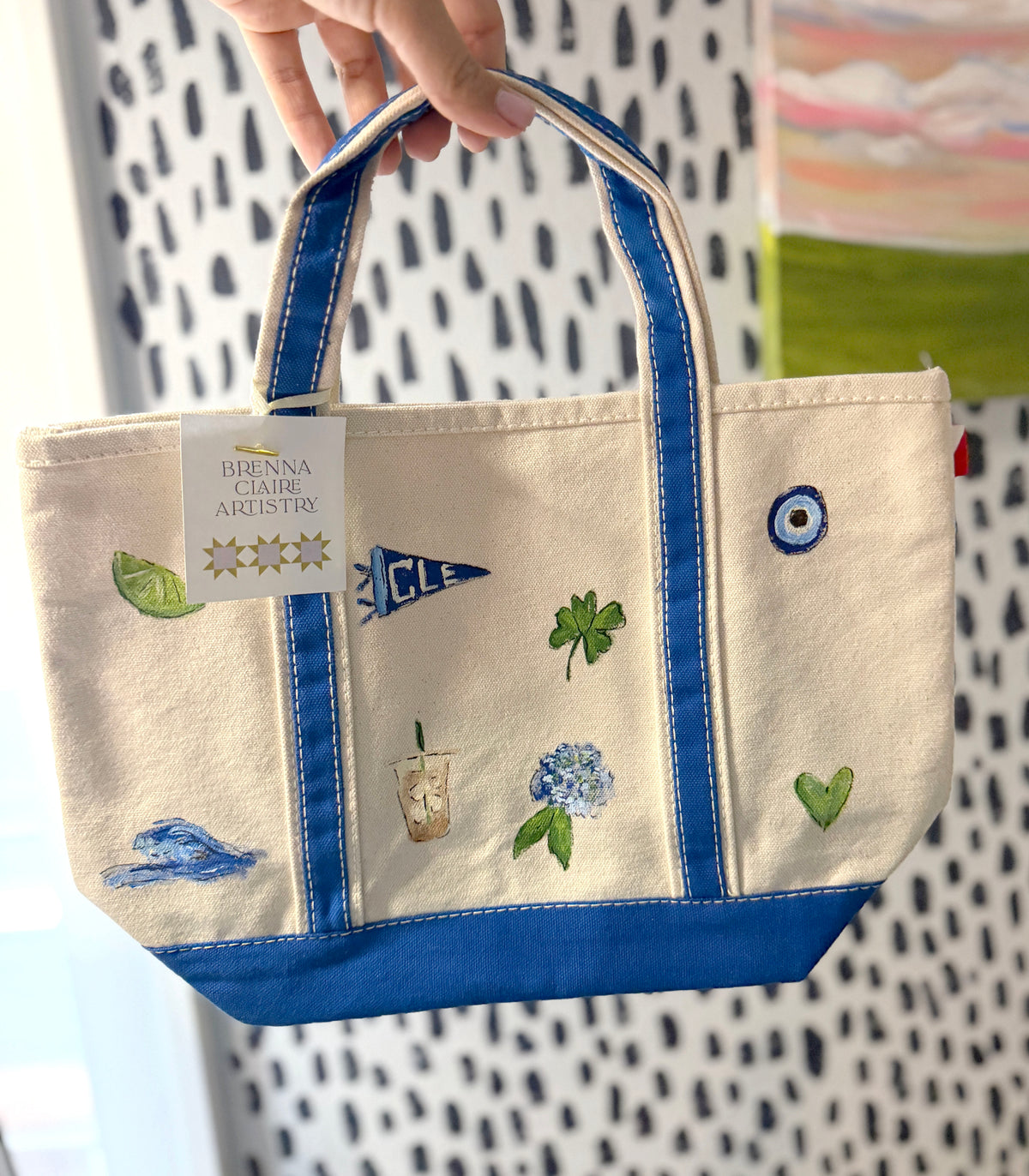 Mini Painted Motif Tote