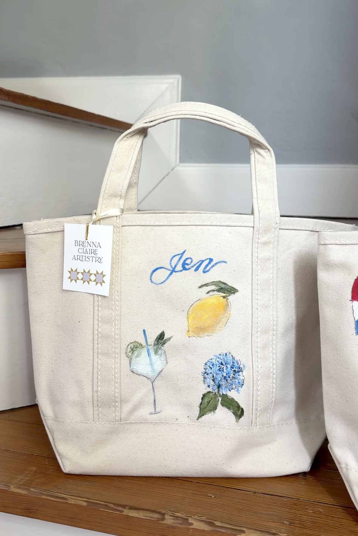 Large Painted Motif Tote