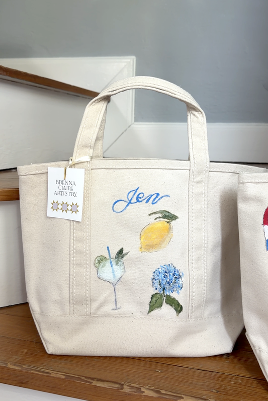 Large Painted Motif Tote