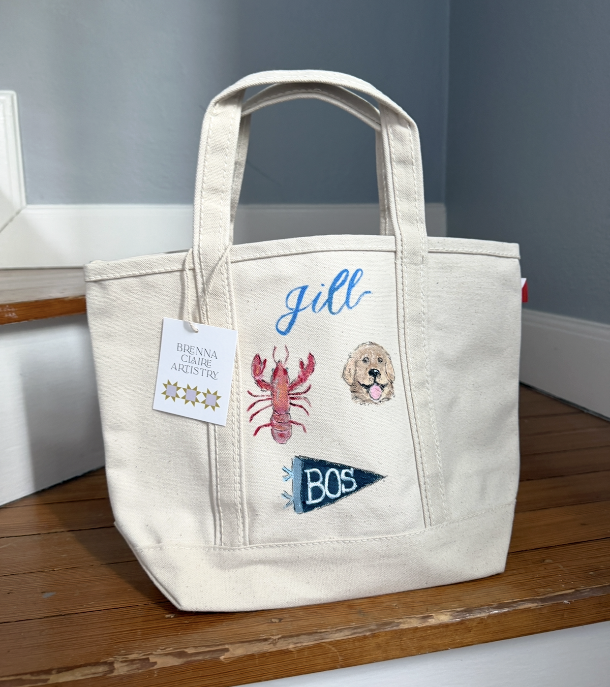 Large Painted Motif Tote